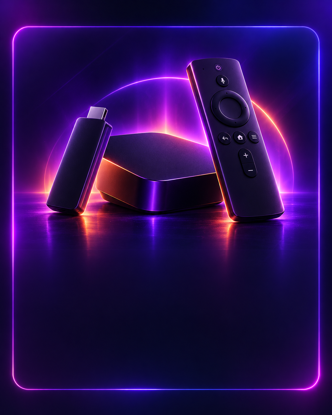 Boîtier Android TV et télécommande compatibles avec VanoTV