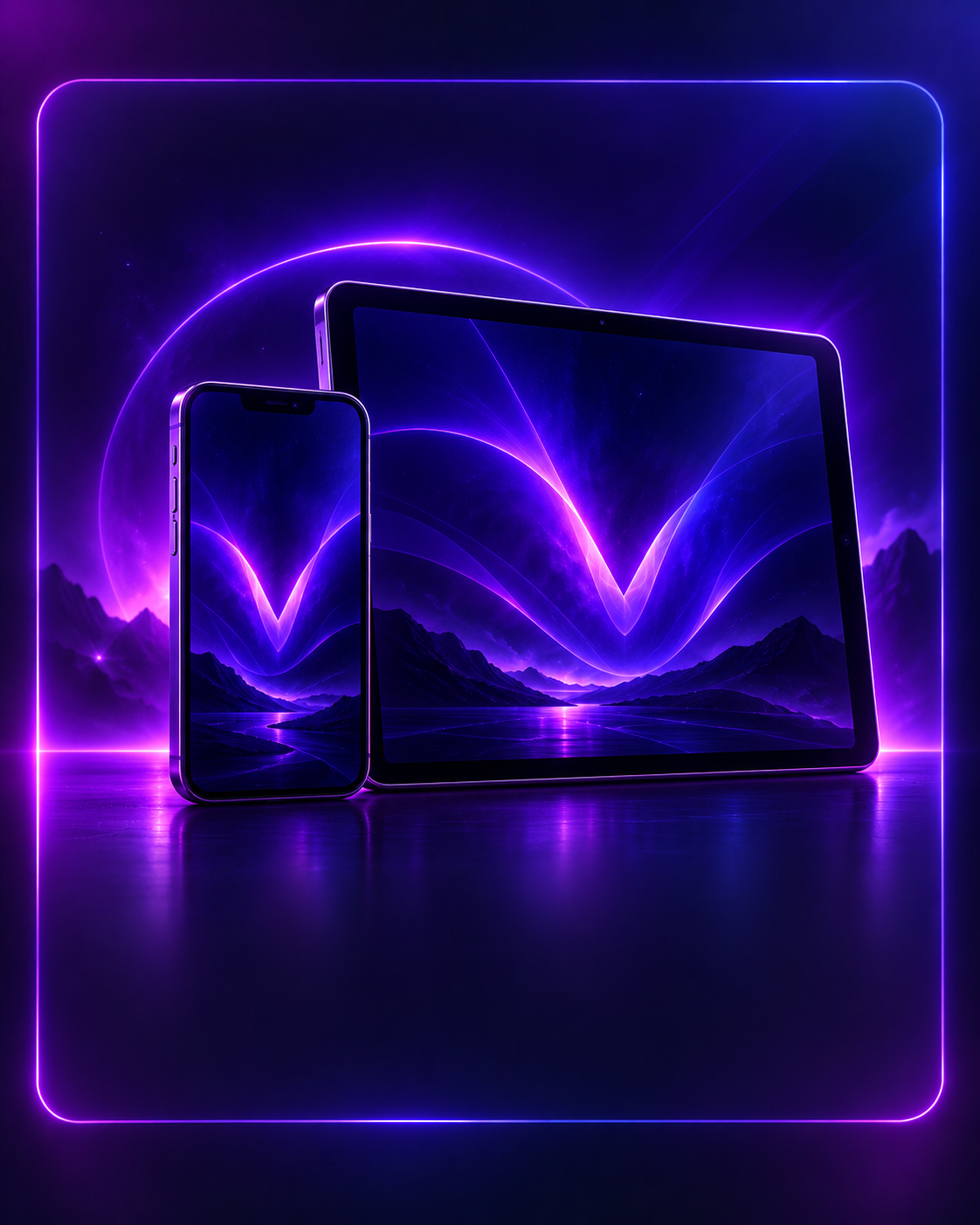 Téléphone et tablette affichant VanoTV